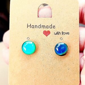 COPY - Trendy Mood Earrings, Sterling Silver posts, Temperature Sensitive, Boho…